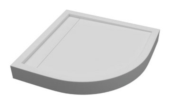 Receveur quart de rond à évacuation cachée, 80x80 à 100x100 cm