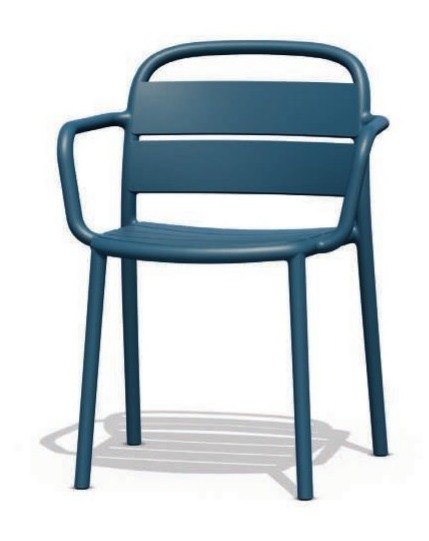 Fauteuil empilable Balat à accoudoirs