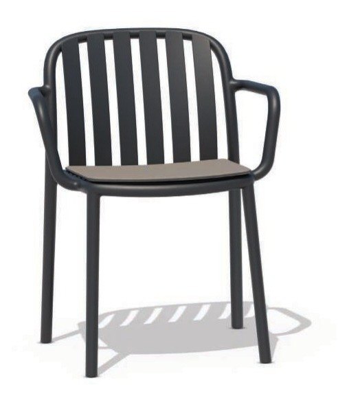 Fauteuil empilable Galata à accoudoirs